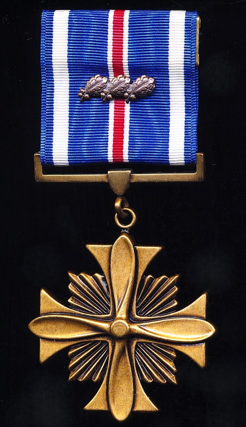 United States: Distinguished Flying Cross. With 3 x 'Bronze Oakleaf Clusters' on riband. Circa 1970-1995
