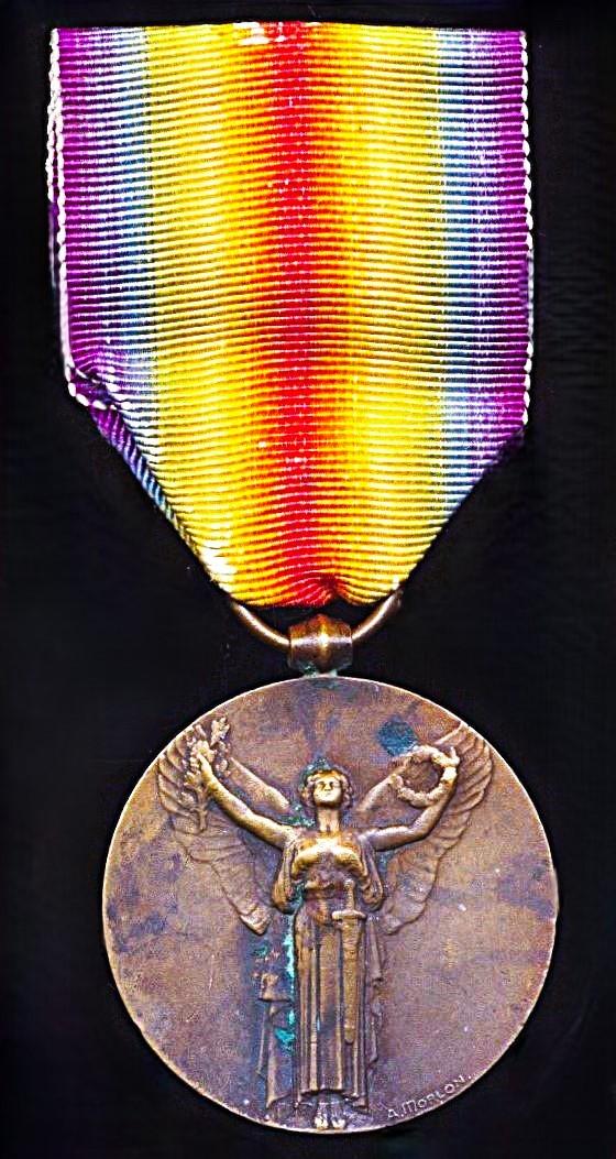 France: Interallied Victory Medal (Medaille Inter-Alliee De La Victorie 1918). First model by Morlon