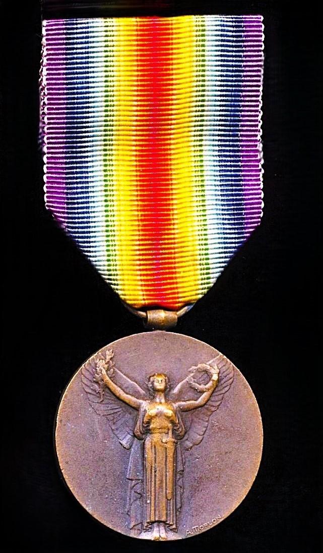 France: Interallied Victory Medal (Medaille Inter-Alliee De La Victorie 1918). First model by Morlon