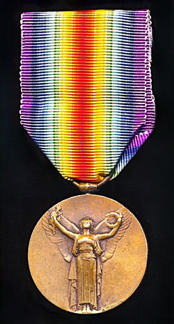 France: Interallied Victory Medal (Medaille Inter-Alliee De La Victorie 1918). First model by Morlon