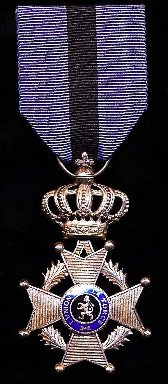Belgium: Order of Leopold II (Ordre de Leopold II, / Orde van Leopold II). 5th Class 'Knight'. Uni-lingual 'French language obverse legend (1908-1951)