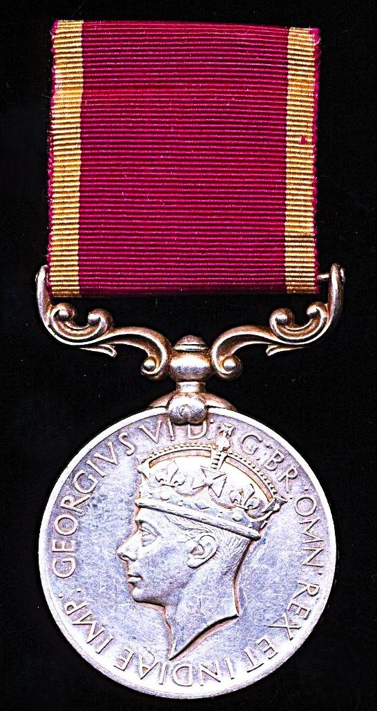 India Military Long Service & Good Conduct Medal, GVI Issue (14167 Driver M. T. Saleh Mohd, 7 Med. Bde. R.A.)