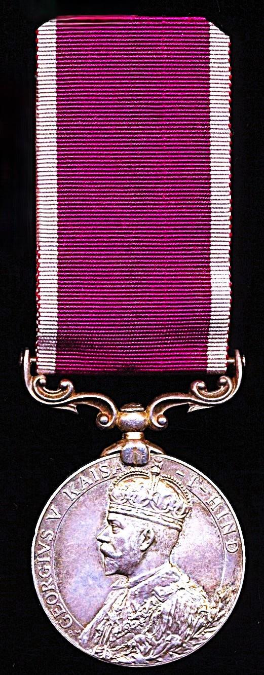 India Military Long Service & Good Conduct Medal. GV 1st issue (31569 L-Nk. Chanan Singh, 12 Mtn. Bty.)