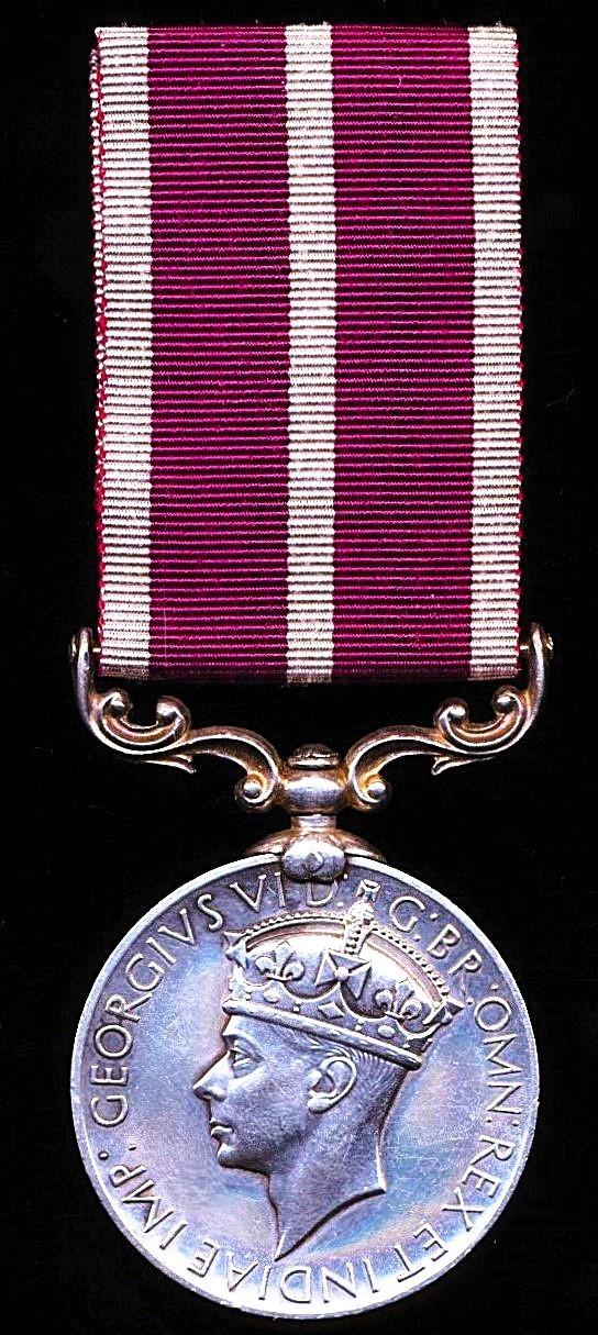 Indian Meritorious Service Medal. GVI issue  (3783 Hav. Bostan Khan, 15 Punj. A. Tk. R. I. Arty.)