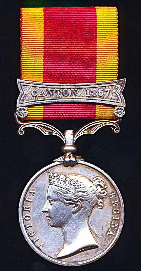 China Medal 18'57-1860. With clasp 'Canton 1857'