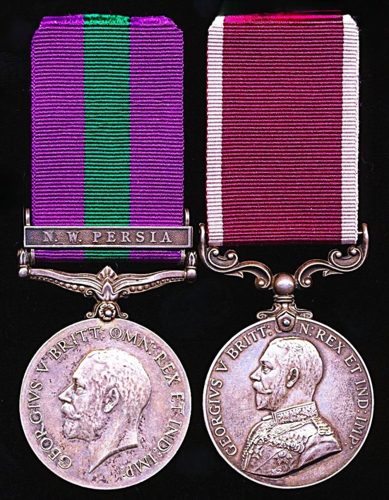 An 'Old Contemptible' Gunner's North West Persia and Long Service Medal pair: Gunner George Alfred Brown, Royal Regiment of Artillery