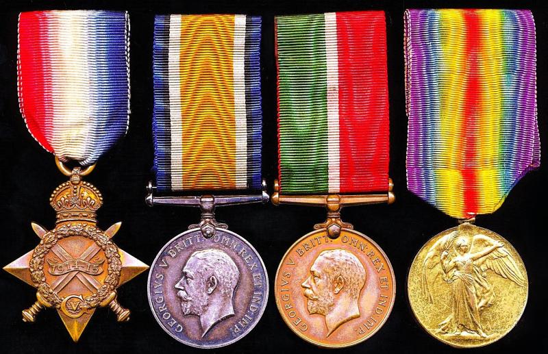 An S.S. Englishman Torpedoed, Sunk and Killed Great War Merchant Seaman's 1916 Casualty Medal Group of 4: Chief Steward Charles William Porter, Mercantile Fleet Auxiliary late Merchant Navy