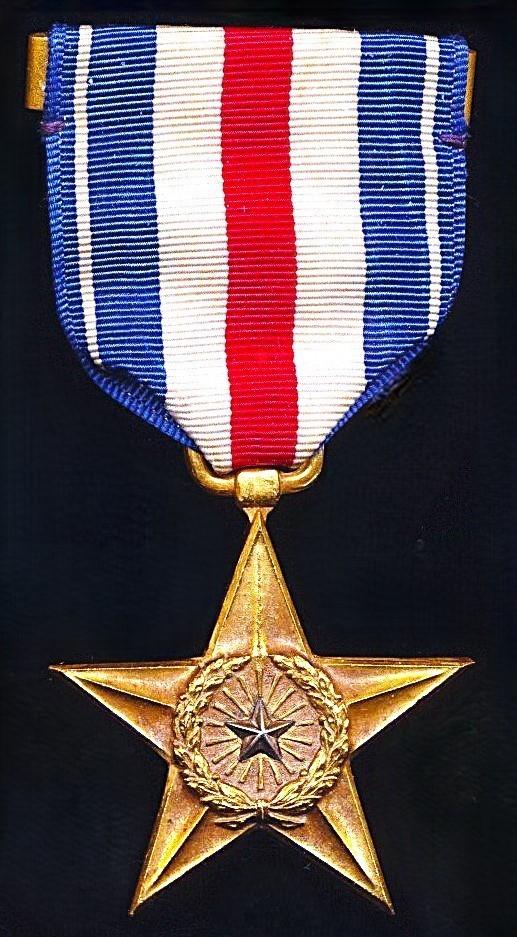 United States: Silver Star Medal. Numbered 15362 with makers marks for Bailey Banks & Biddle
