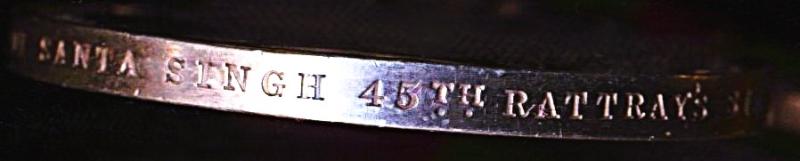 India General Service Medal 1895-02. Edward VII silver issue with clasp 'Waziristan 1901-02' (No. 4154 Sepoy Santa Singh 45th Rattray's Sikhs)