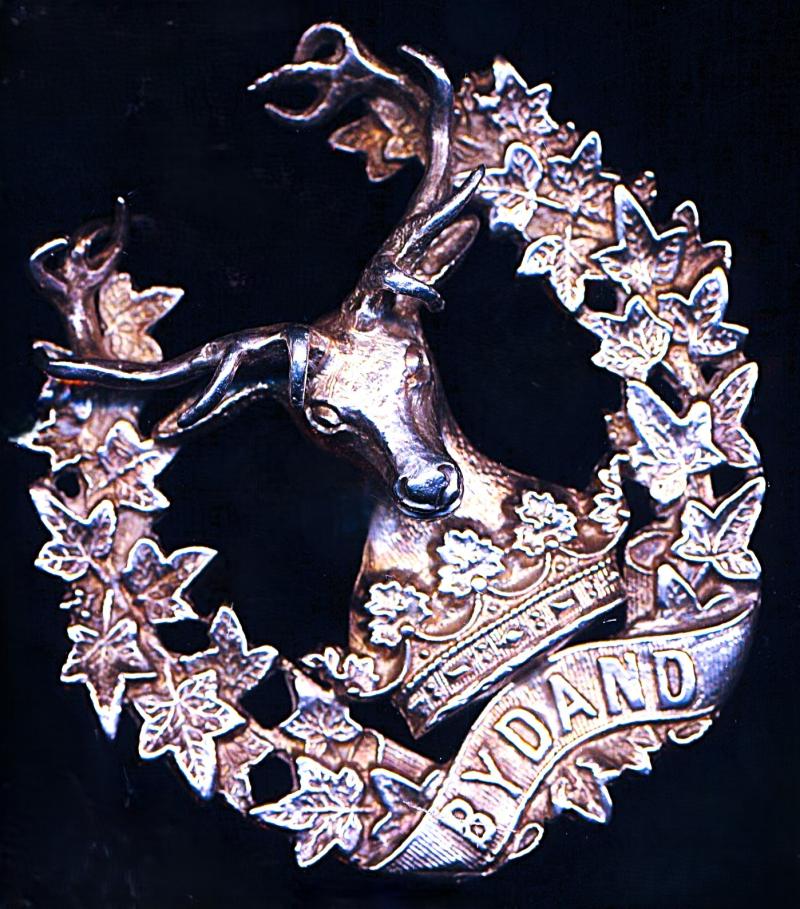 British Army: Gordon Highlanders. Officers Glengarry Badge. Silver (no British H/M) with makers/retailers marks circa 1899-1933