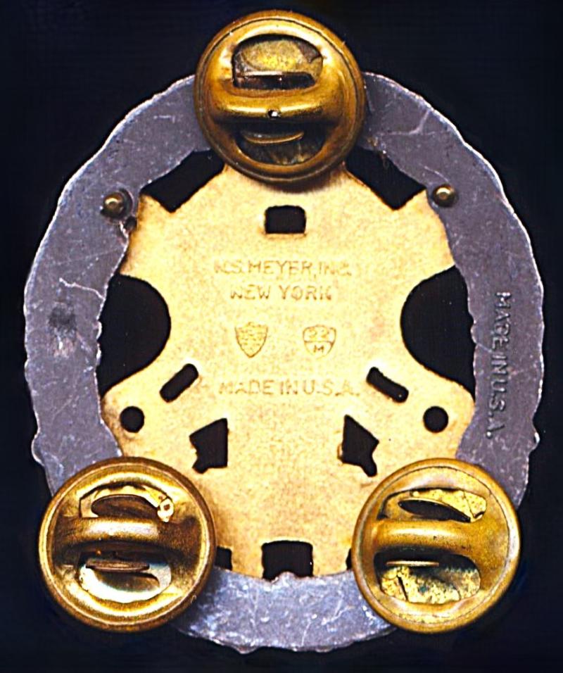 United States: Joint Chiefs of Staff Breast Badge. Reduced-Size (Miniature). Gilt, silvered & enamel