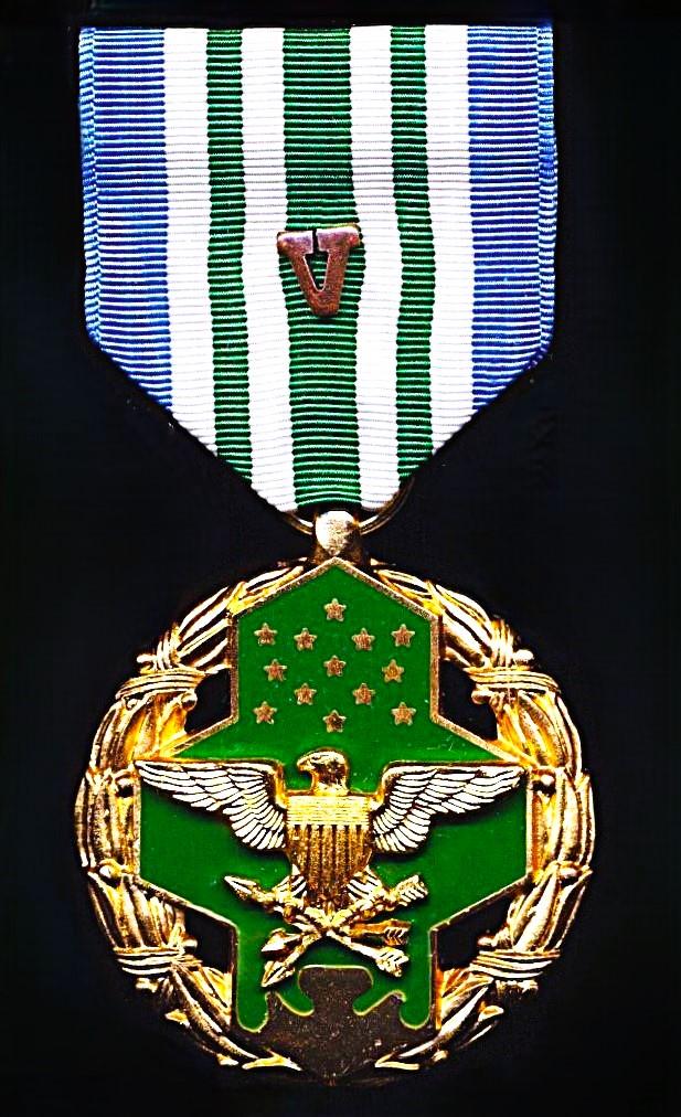 United States: Joint Service Commendation Medal (JSCOM). With bronze 'V' Valor emblem on riband. Circa 1990-2025