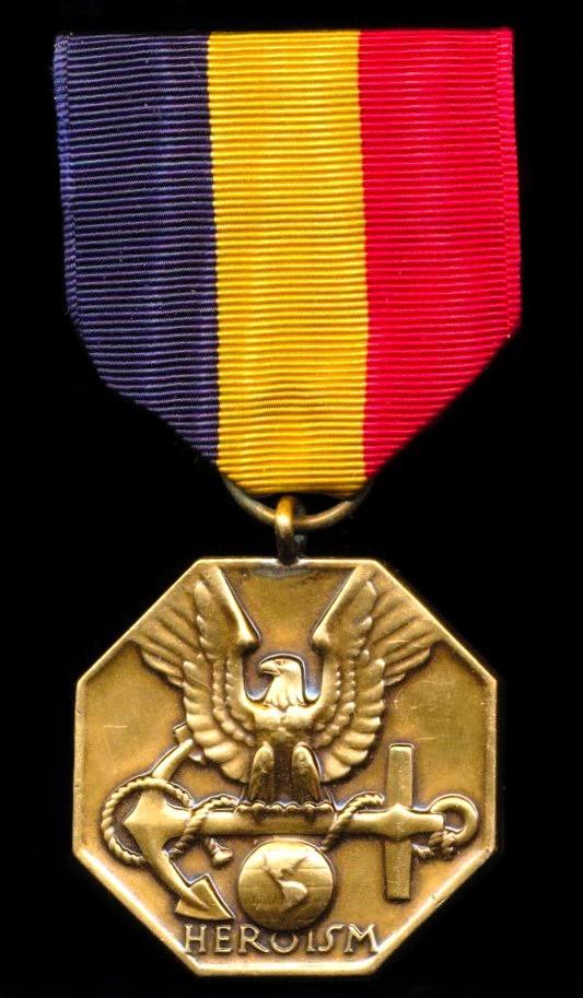 United States: Navy and Marine Corps Medal for Heroism. An issue from circa 1950-1975