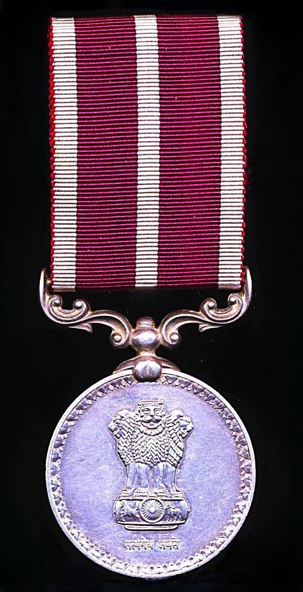 India: Meritorious Service Medal. Silver (6568432 Hav. N. Vamadevan Nair A.S.C. (M.T.))