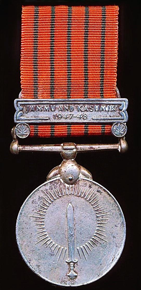 India: General Service Medal 1947. With clasp 'Jammu & Kashmir 1947-1948' (Mtn; 6576769 Sep. Kesar Singh, A.S.C. (M.T.)