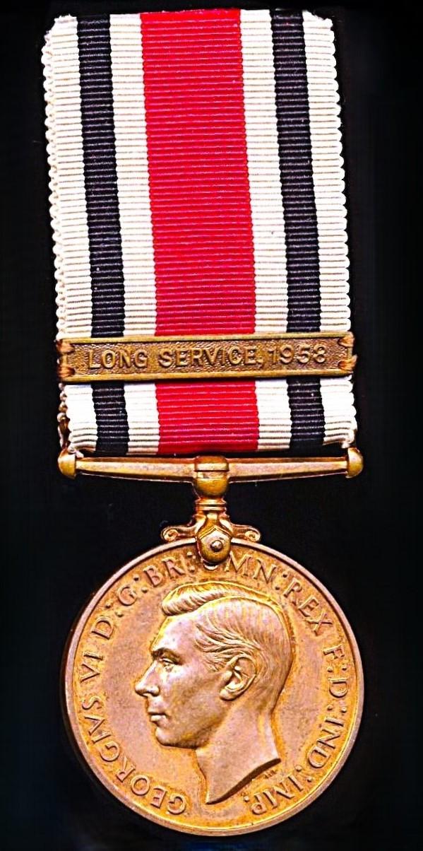 Special Constabulary Long Service Medal. GVI first issue. With further service clasp 'Long Service 1958' (Robert W. Woodhouse)