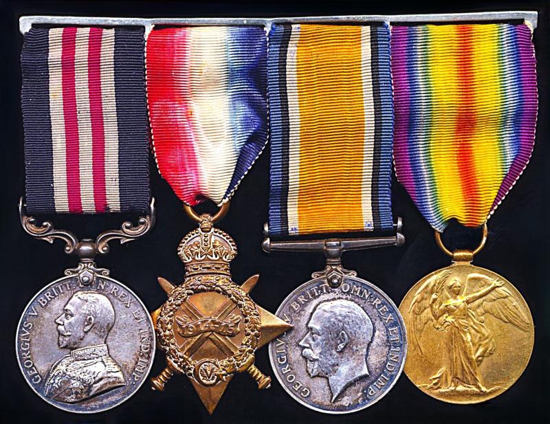 An Innerleithen & Peebles local interest Great War Casualty & Bravery medal group of 4: Sergeant George Gray Todd, M.M., 1st/8th Royal Scots (Territorial Force), 51st Highland Division