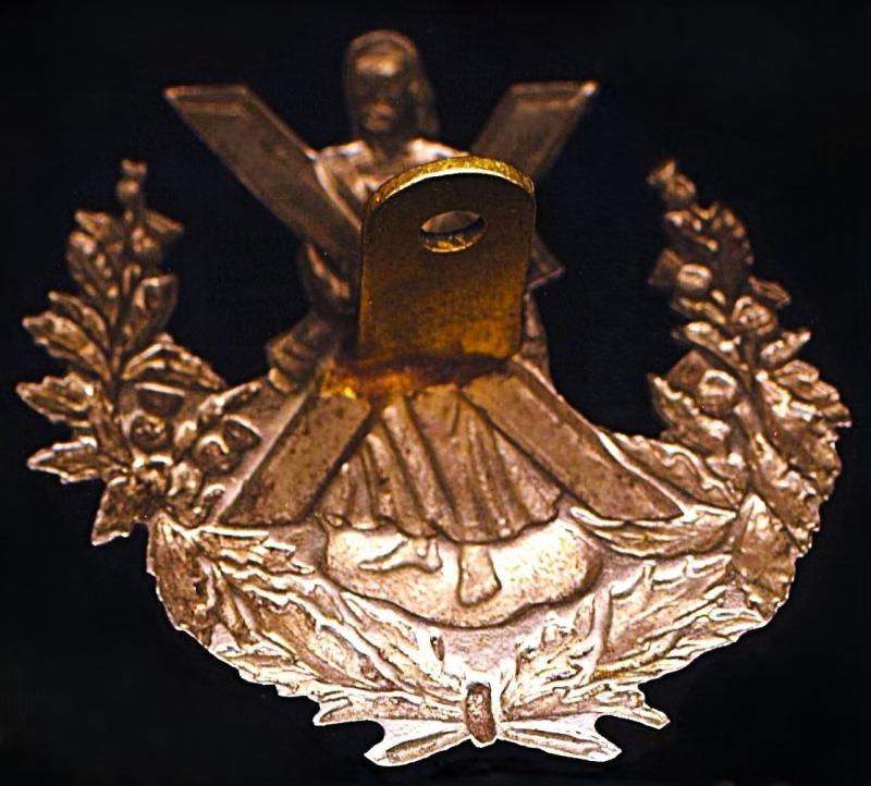 Queens Own Cameron Highlanders. Sporran Badge. White-metal. Circa 1896-1952