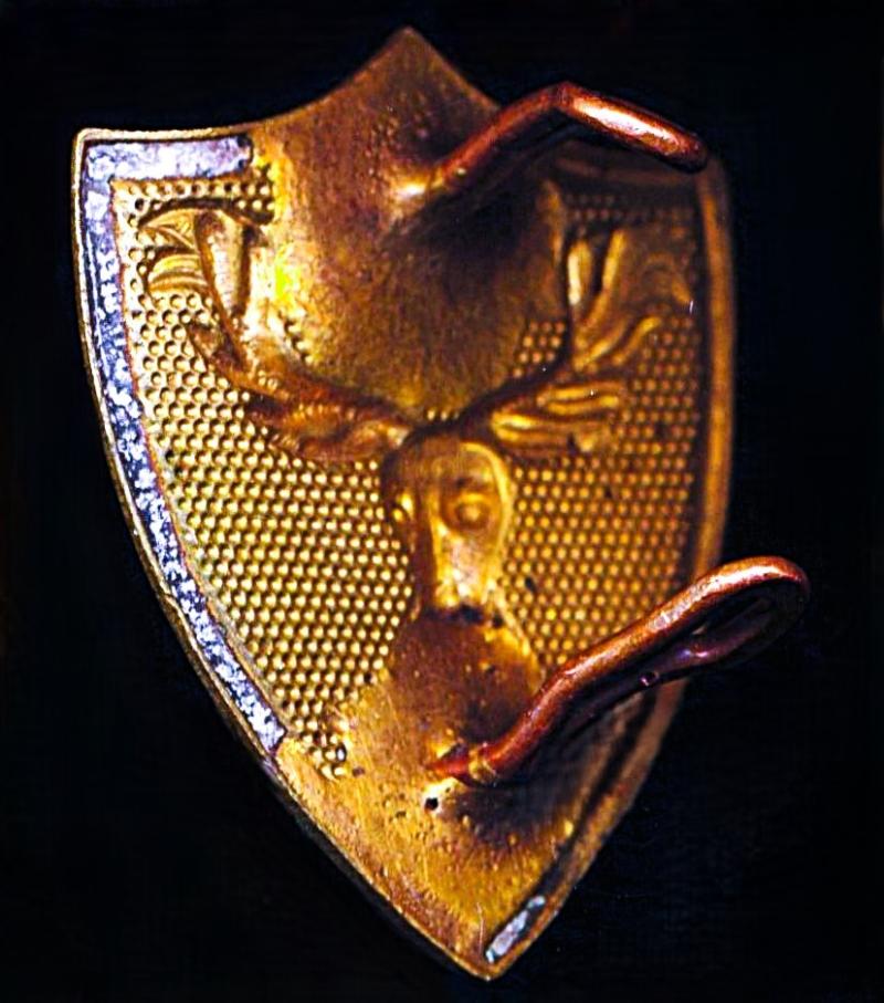 Gordon Highlanders. Sporran Badge. Brass (Gilding Metal). Circa 1895-1953