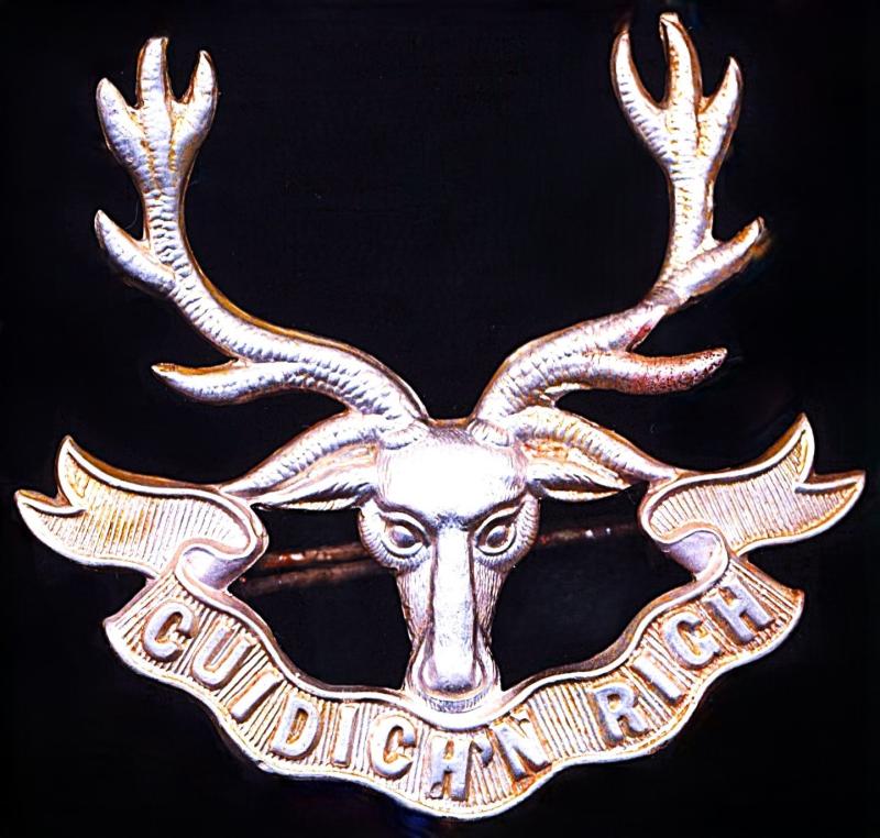 Seaforth Highlanders. Cap Badge. White-metal. Circa 1901-1952
