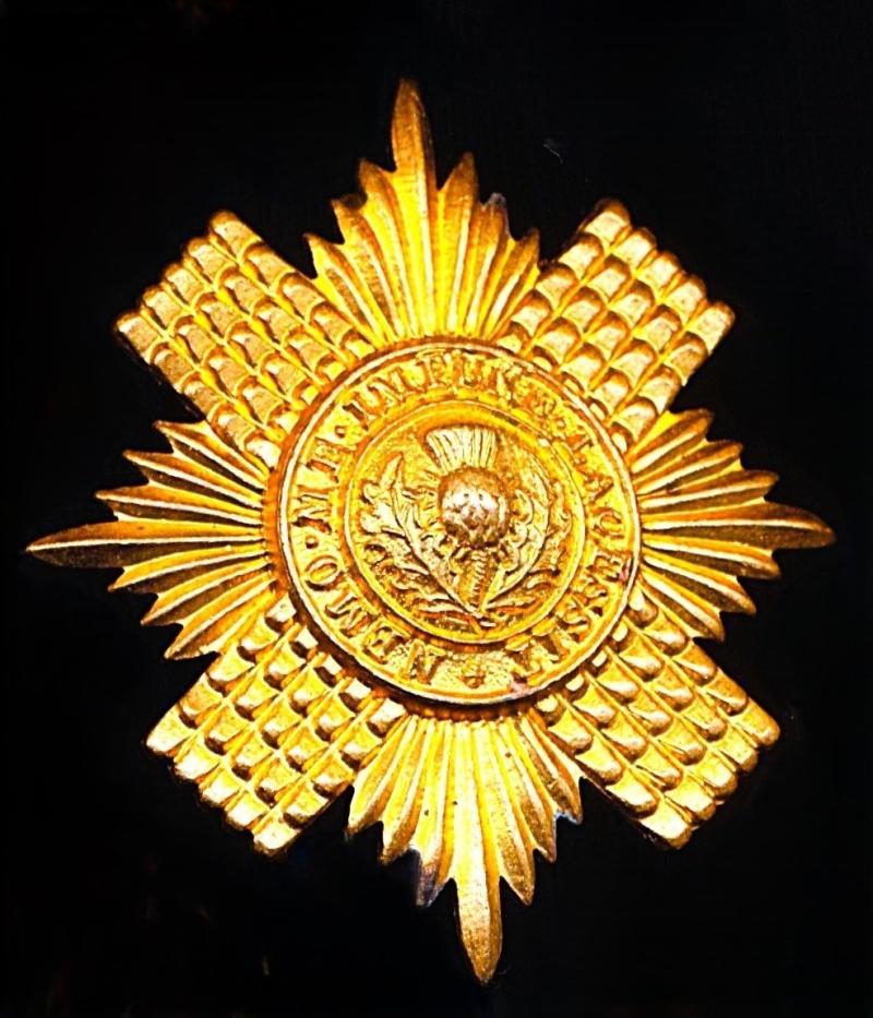 Scots Guards. Cap Badge. Worn by Other-Ranks in gilding metal