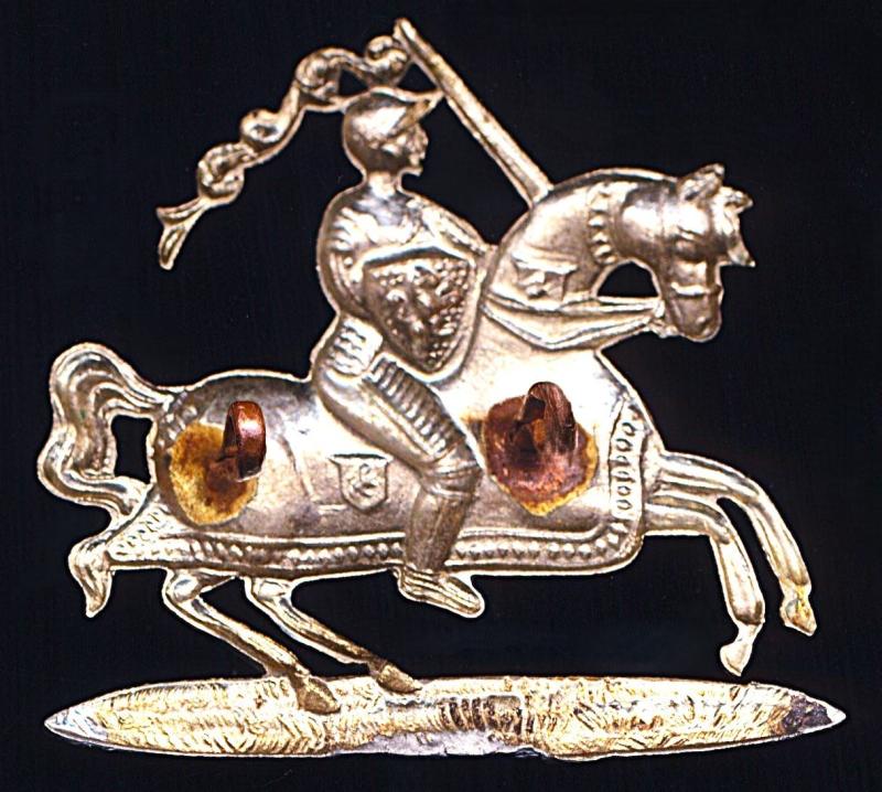 Fife and Forfar Yeomanry: Cap Badge. As worn by Other-Ranks in white-metal