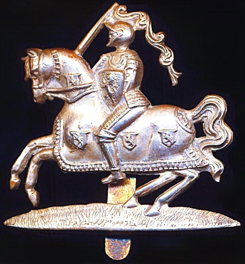 Fife and Forfar Yeomanry: Cap Badge. As worn by Other-Ranks in white-metal