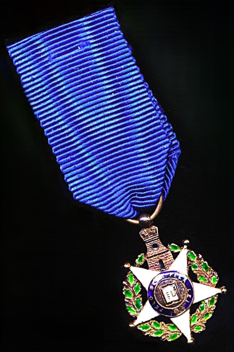 Portugal (Republic): Order of the Tower & Sword. Breast Badge (miniature medal). Post 1917-