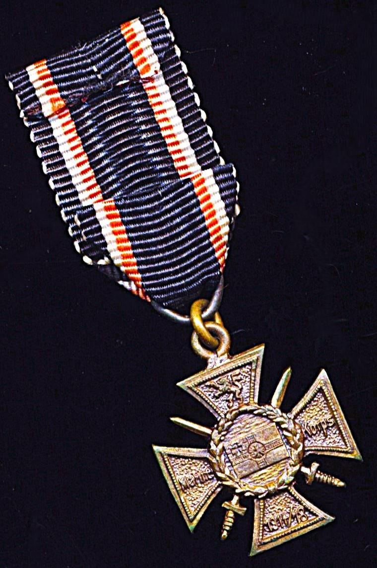 Germany (Weimar): Flanders Cross 1914-19 (Flandernkreuz). Miniature medal