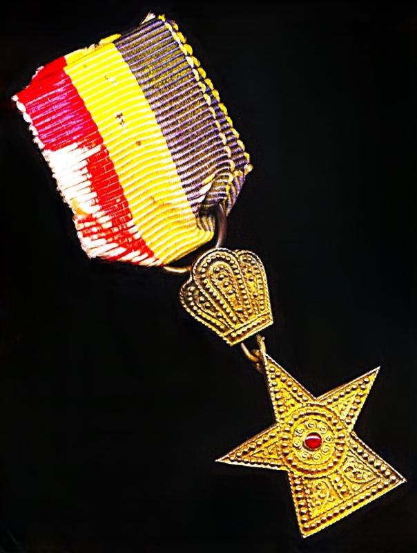 Ethiopia (Empire): Order of the Star of Ethiopia. Officer grade breast badge (miniature medal)