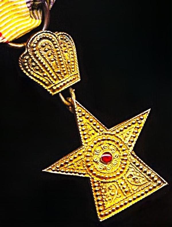 Ethiopia (Empire): Order of the Star of Ethiopia. Officer grade breast badge (miniature medal)