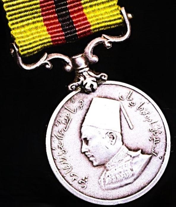 Bahawalpur (Princely State, Punjab) Civil General Service Medal. On 2nd type riband