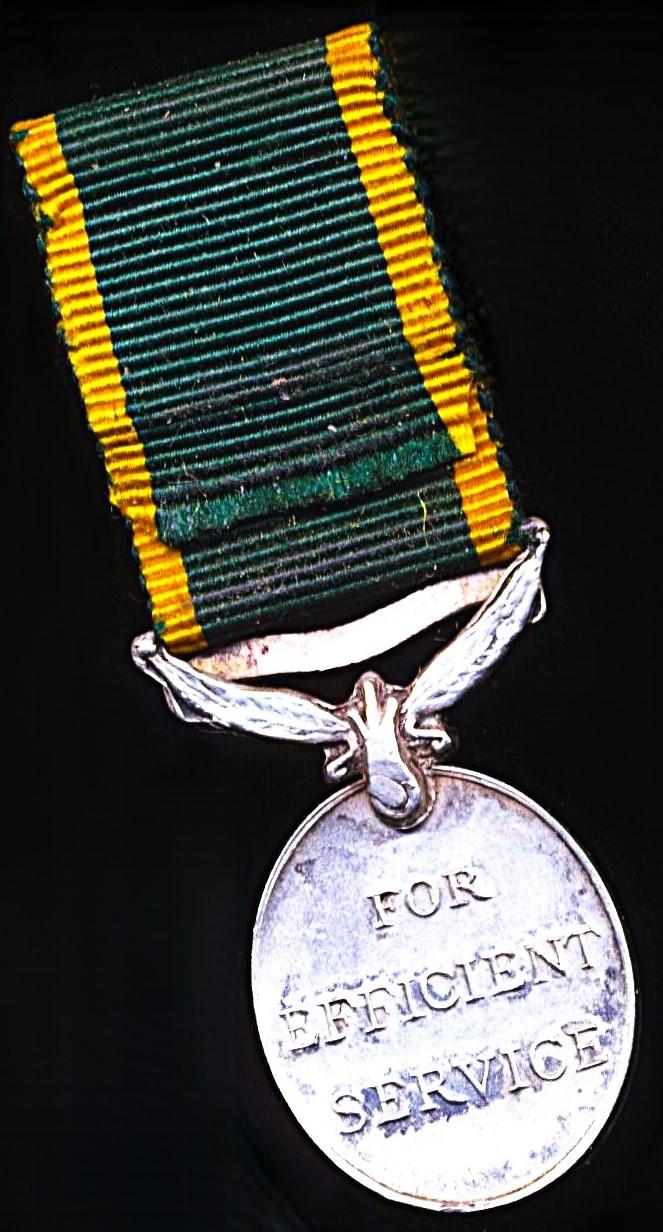 Malaya including Straits Settlements & Federated Malay States: Efficiency Medal. GVI obverse 1st type  (1937-1947). With 'Malaya' bar Miniature Medal