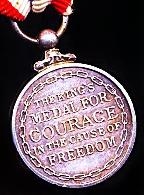 United Kingdom: The King's Medal for Courage in the Cause of Freedom. Instituted 1945