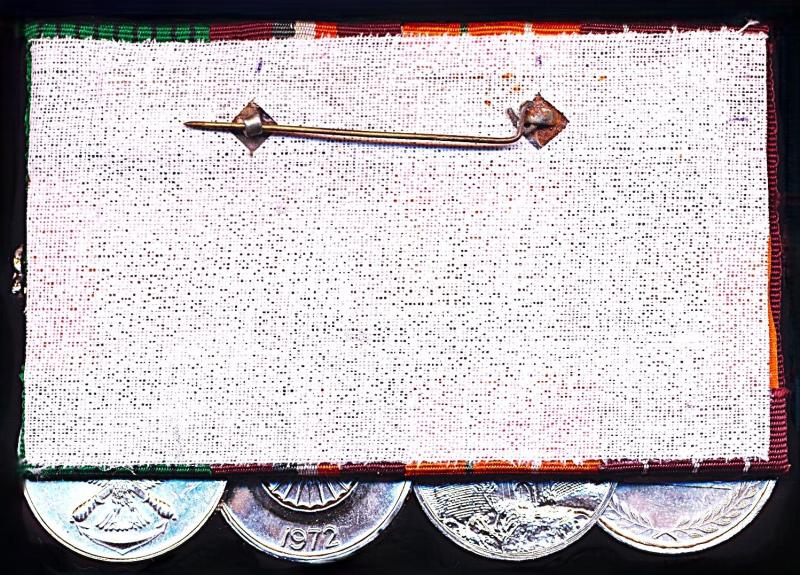 An Indo-Pak War 1971 and long service medal group of 4: Sepoy EQUIPMENT BOOT REPAIRER Gurmel Ram, Sikh Light Infantry, Indian Army