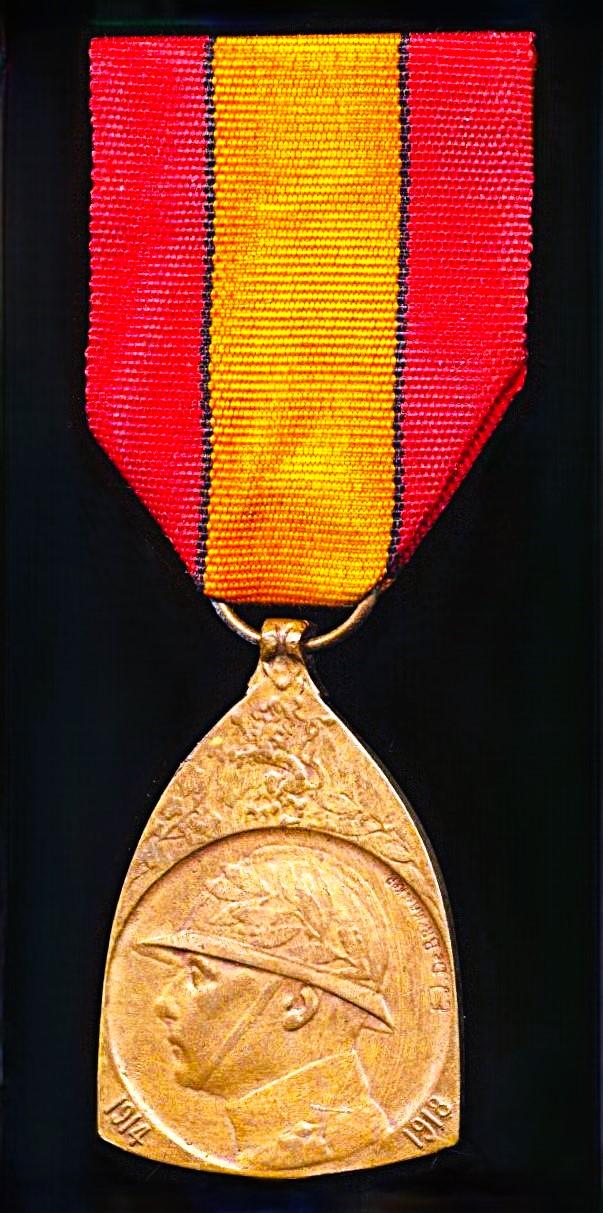 Belgium: Commemorative War Medal 1914-1918 (Medaille Commemorative de la Guerre / Oorlogsherinnerinsmedaille 1914-1918)