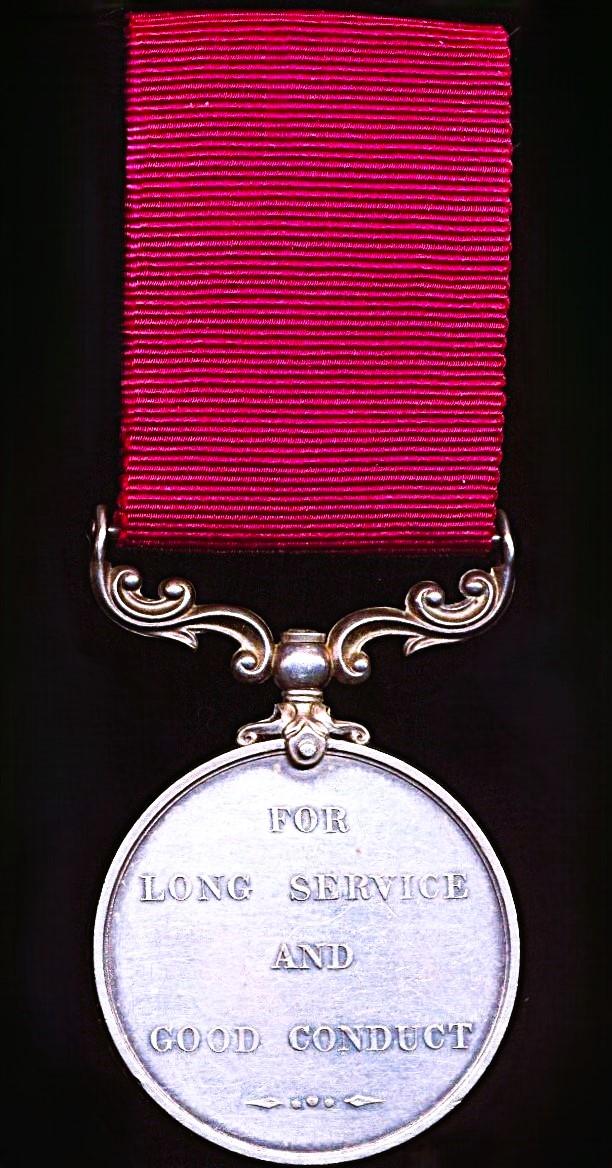 Army Long Service and Good Conduct Medal. EDVII issue (197 Gnr: Jiwan Singh. H.K.-S. Bn. R.G.A.)