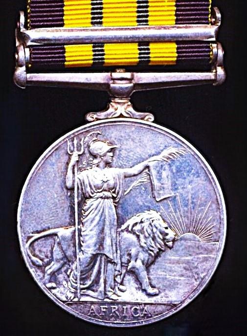 Africa General Service Medal 1902-56. EIIR issue with clasp 'Kenya' (N.45361 Pte. Jakalia Lawi. E.A.A.S.C.)