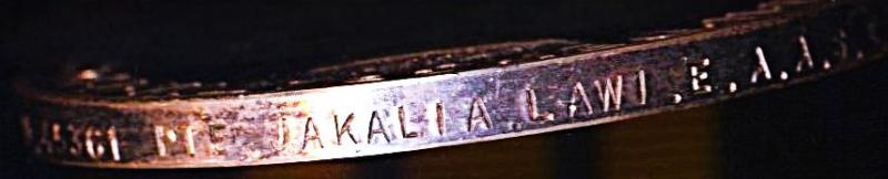 Africa General Service Medal 1902-56. EIIR issue with clasp 'Kenya' (N.45361 Pte. Jakalia Lawi. E.A.A.S.C.)