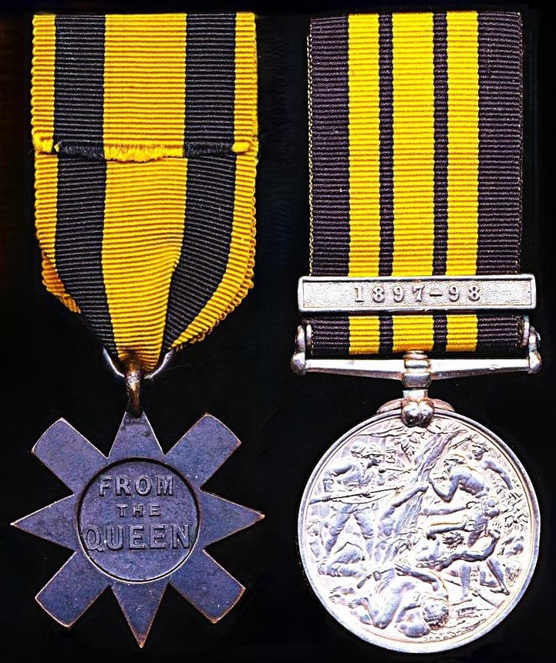 An Ashanti Star 1896 & West Africa 'Gold Coast' 1897-98 Campaign Medal pair: Private Fulani Kwarika. Gold Coat Constabulary