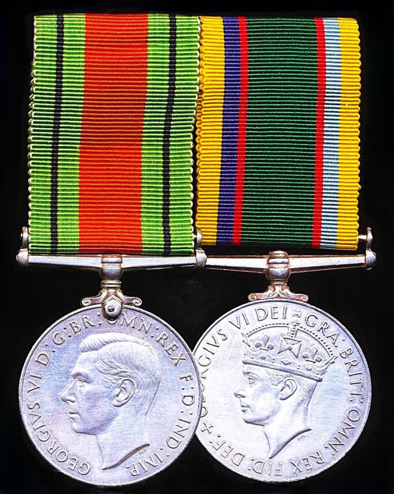 An Officers Second World War 'Home Front' & Cadet Forces long service medal pair: Flying Officer Frederick Beresford Dudley, Royal Air Force Volunteer Reserve (Training Branch)