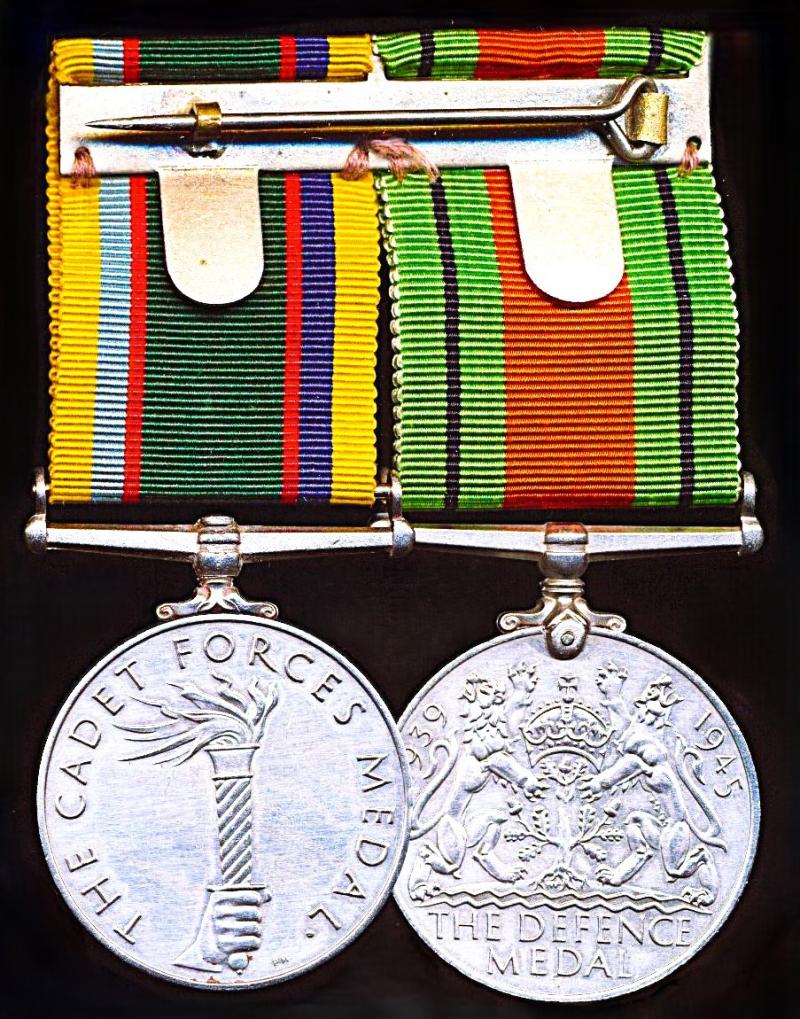 An Officers Second World War 'Home Front' & Cadet Forces long service medal pair: Flying Officer Frederick Beresford Dudley, Royal Air Force Volunteer Reserve (Training Branch)