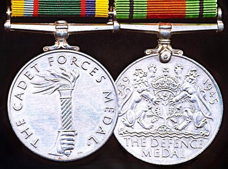 An Officers Second World War 'Home Front' & Cadet Forces long service medal pair: Flying Officer Frederick Beresford Dudley, Royal Air Force Volunteer Reserve (Training Branch)