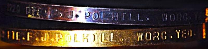 A 'Severely Wounded' Great War casualty medal pair: Private Frederick John Polhill Worcestershire Yeomanry, later 4th Battalion Worcestershire Regiment and Royal Defence Corps