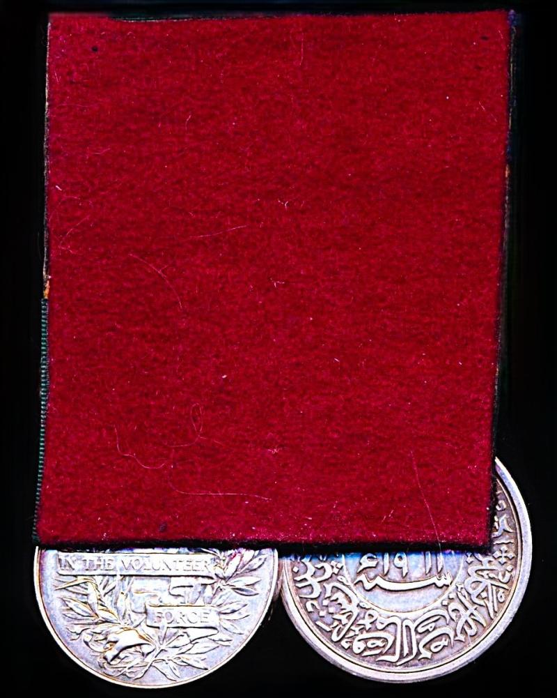A 'Son of Empire' Delhi Durbar and Volunteer Long Service Medal pair: Volunteer Arthur Frank Connor, 1st Punjab Volunteer Rifles and Indian Police Service