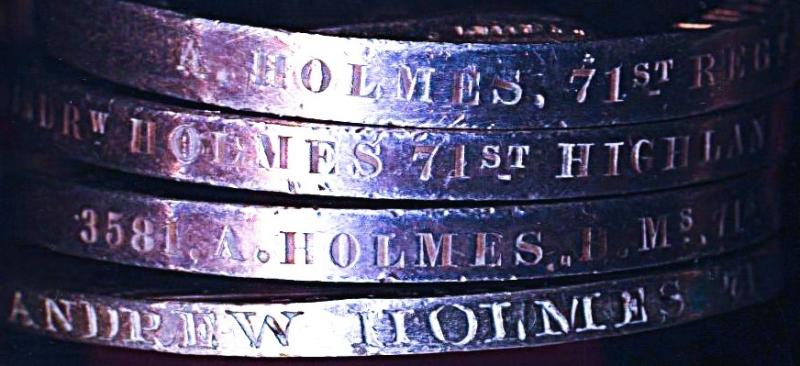 A Scottish Soldier's Victorian era multi-campaign medal group of 4: Private Andrew Holmes, 71st Highland Light Infantry