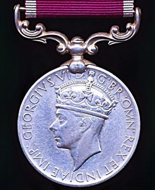 India Military Long Service & Good Conduct Medal. GVI issue (S-325 Baker Cl. I Sajawal Shah, R.I.A.S.C.)