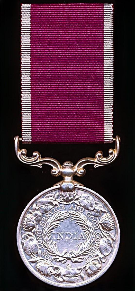 India Military Long Service & Good Conduct Medal. GVI issue (S-325 Baker Cl. I Sajawal Shah, R.I.A.S.C.)