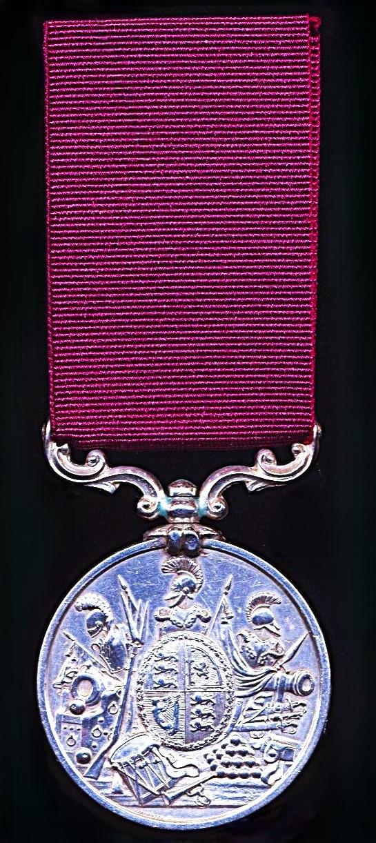 Army Long Service & Good Conduct Medal. Victorian issue (Barrack Sergt W. Burrows P. W. Deptt G.O.C.C. 4th Decr 1877)