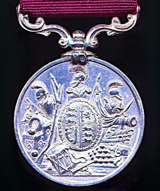 Army Long Service & Good Conduct Medal. Victorian issue (Barrack Sergt W. Burrows P. W. Deptt G.O.C.C. 4th Decr 1877)